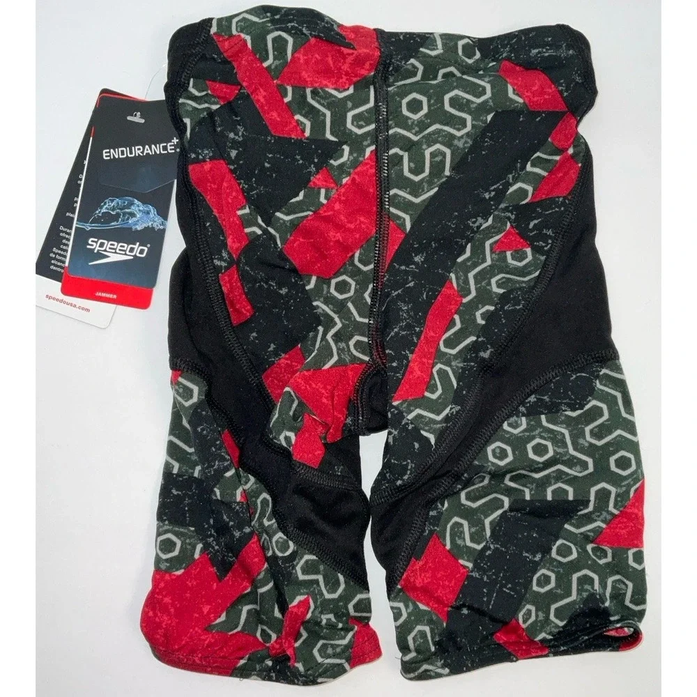 NIP Men's Speedo Competitive Ruse Blocks Jammer Swim Shorts Maroon Size 22
